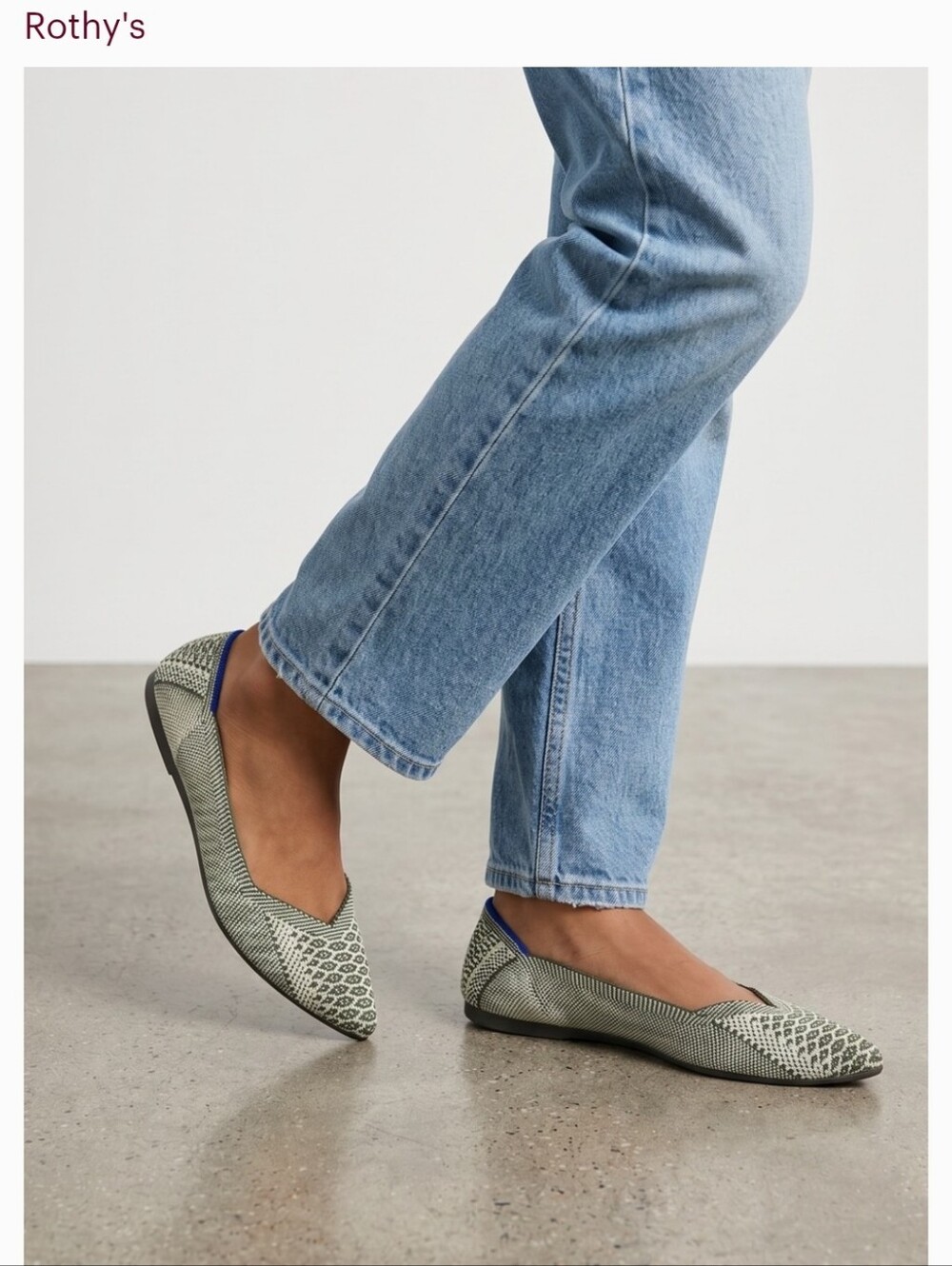 Rothy's Pistachio Python pointed-toe flats - Picture 5 of 6
